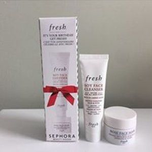 NWT Fresh Soy Face Cleanser and Rose Face Mask Duo